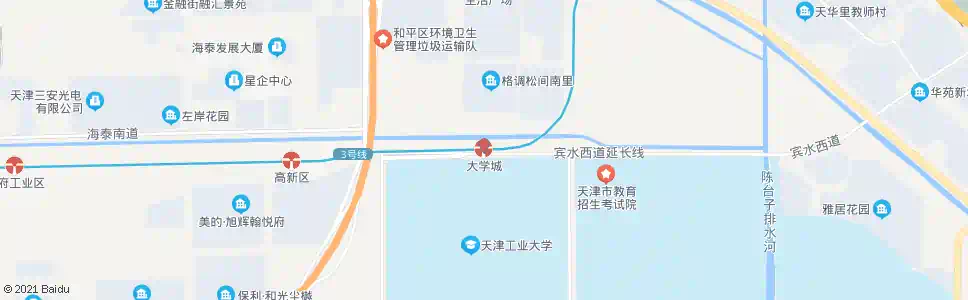 天津大学城站_公交站地图_天津公交_妙搜公交查询2025