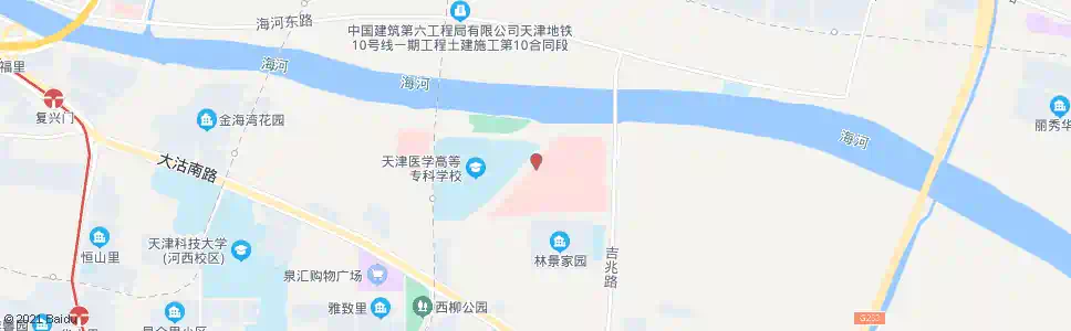 天津胸科医院_公交站地图_天津公交_妙搜公交查询2025