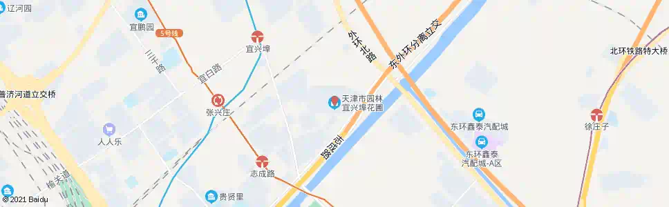 天津宜兴埠花圃_公交站地图_天津公交_妙搜公交查询2025