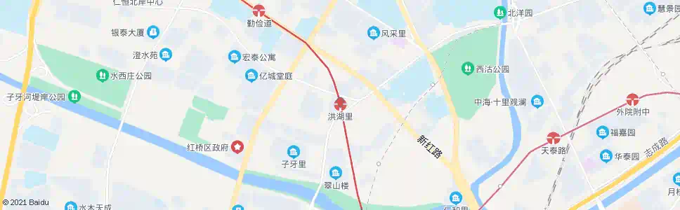 天津洪湖里地铁站_公交站地图_天津公交_妙搜公交查询2025