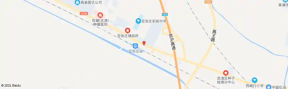 天津豆张庄医院_公交站地图_天津公交_妙搜公交查询2025