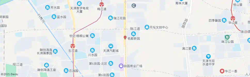 天津珠江道_公交站地图_天津公交_妙搜公交查询2025