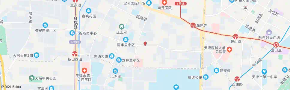 天津灵峰里_公交站地图_天津公交_妙搜公交查询2025