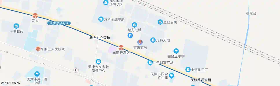 天津宜家家居东丽站_公交站地图_天津公交_妙搜公交查询2025
