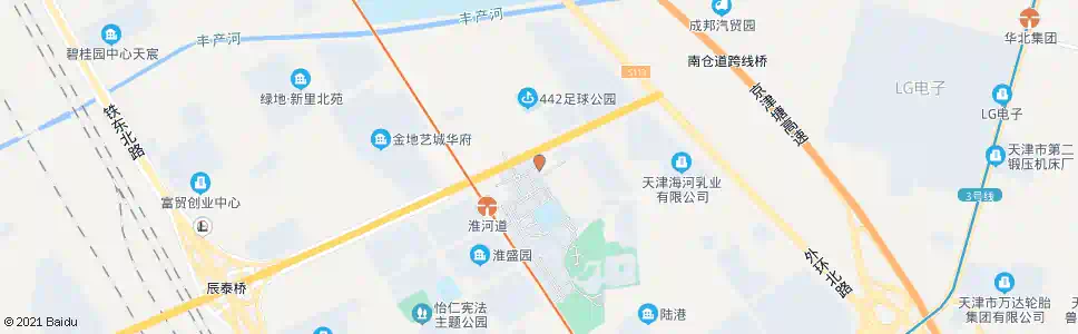 天津汀江路西淮河道口_公交站地图_天津公交_妙搜公交查询2025