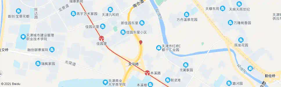 天津佳庆道_公交站地图_天津公交_妙搜公交查询2025