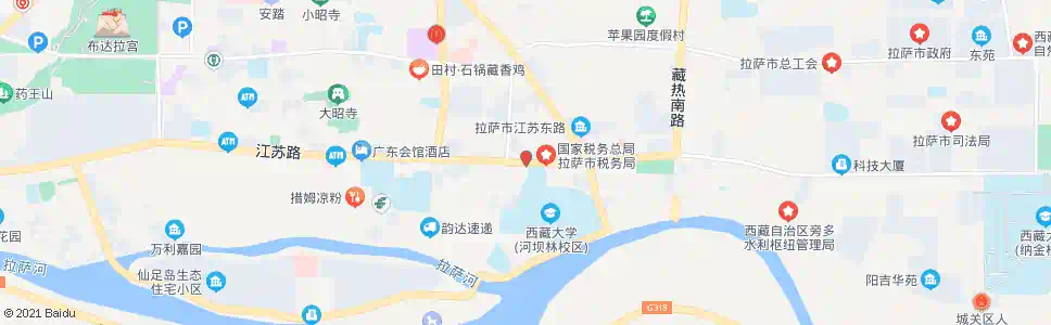 拉萨藏大站_公交站地图_拉萨公交_妙搜公交查询2025