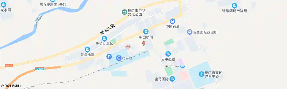拉萨市政小区站_公交站地图_拉萨公交_妙搜公交查询2025