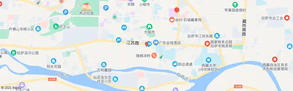 拉萨保健院站_公交站地图_拉萨公交_妙搜公交查询2025