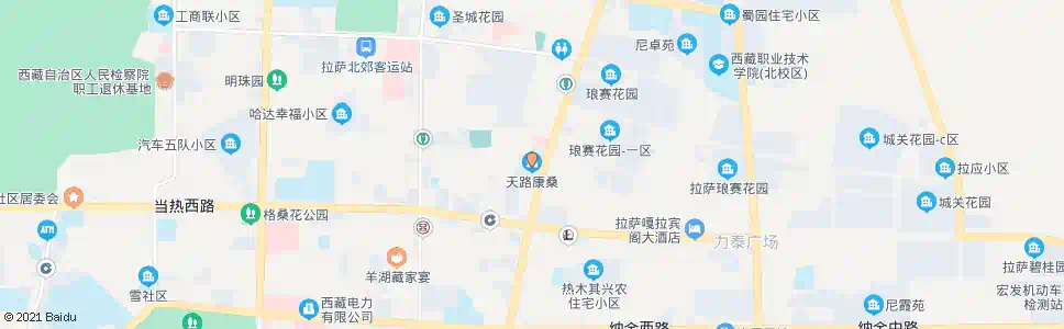 拉萨天路康桑站_公交站地图_拉萨公交_妙搜公交查询2025