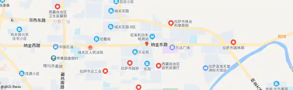 拉萨纳金东路站_公交站地图_拉萨公交_妙搜公交查询2025