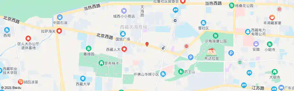 拉萨西郊电信站_公交站地图_拉萨公交_妙搜公交查询2025