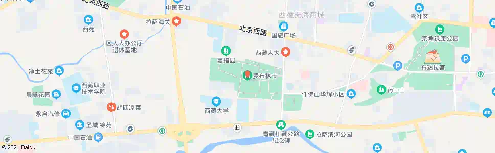 拉萨罗布林卡站_公交站地图_拉萨公交_妙搜公交查询2025