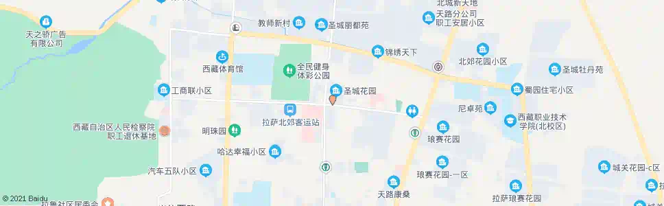 拉萨圣城花园站_公交站地图_拉萨公交_妙搜公交查询2025