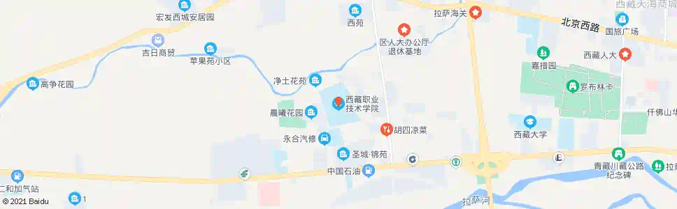 拉萨职业技术学校站_公交站地图_拉萨公交_妙搜公交查询2025