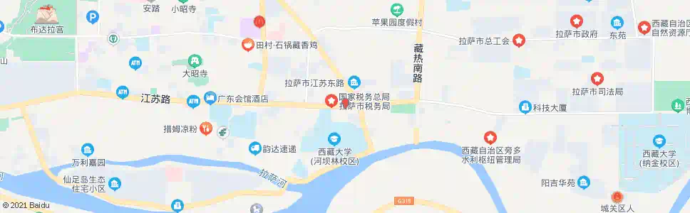 拉萨邮车总站_公交站地图_拉萨公交_妙搜公交查询2025