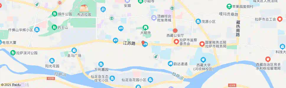 拉萨保健医院站_公交站地图_拉萨公交_妙搜公交查询2025