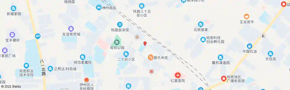哈密十五小学_公交站地图_哈密公交_妙搜公交查询2025