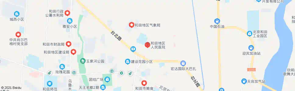 和田地区医院路口_公交站地图_和田公交_妙搜公交查询2025