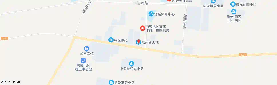 塔城塔南新天地_公交站地图_塔城公交_妙搜公交查询2025