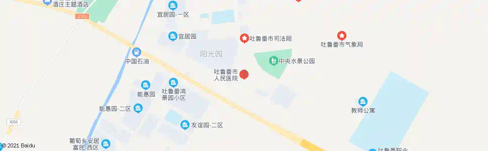 吐鲁番市人民医院_公交站地图_吐鲁番公交_妙搜公交查询2025
