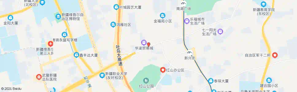 乌鲁木齐华凌市场(西虹东路)_公交站地图_乌鲁木齐公交_妙搜公交查询2025
