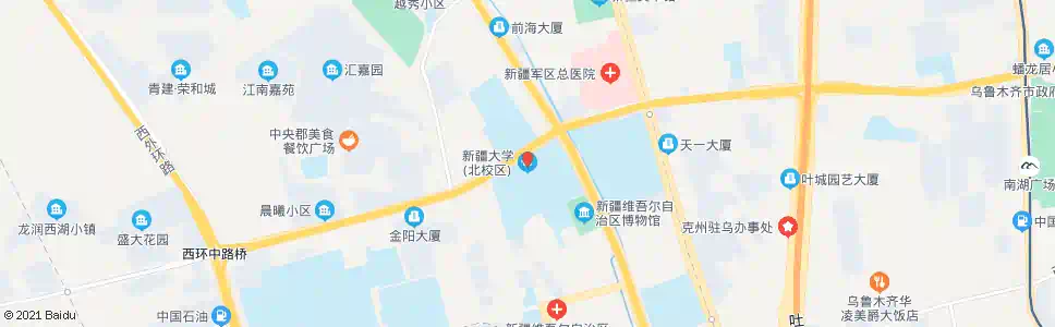 乌鲁木齐北校_公交站地图_乌鲁木齐公交_妙搜公交查询2025