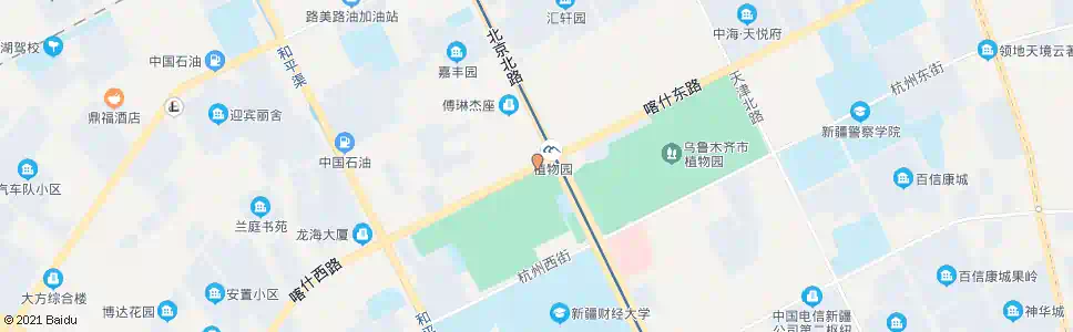 乌鲁木齐植物园西_公交站地图_乌鲁木齐公交_妙搜公交查询2025