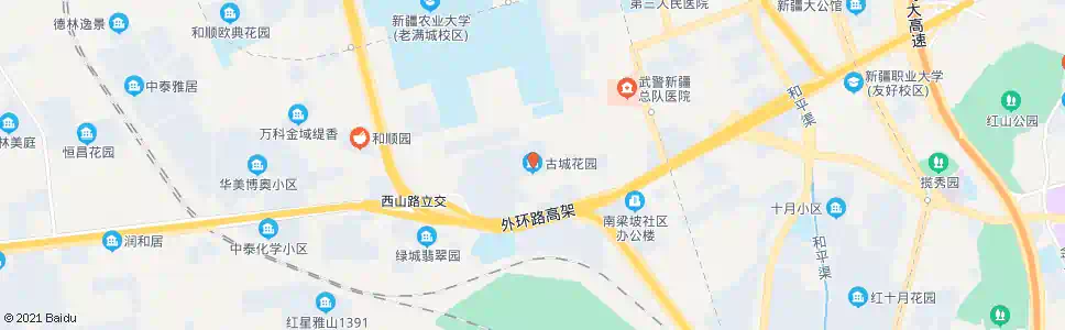 乌鲁木齐古城花园_公交站地图_乌鲁木齐公交_妙搜公交查询2025