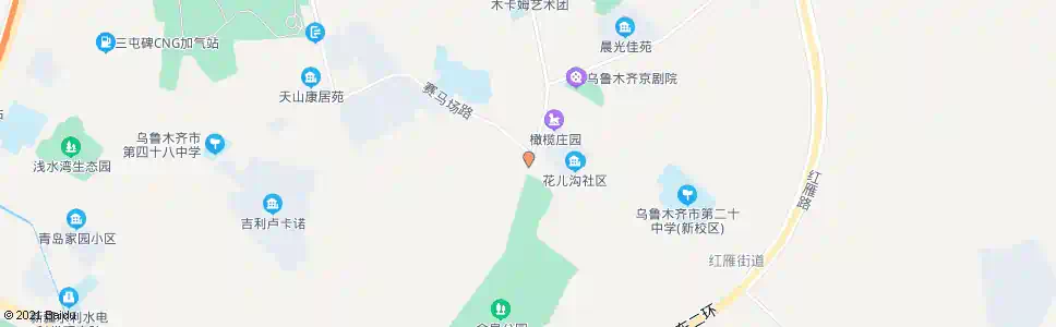 乌鲁木齐赛马场路口_公交站地图_乌鲁木齐公交_妙搜公交查询2025