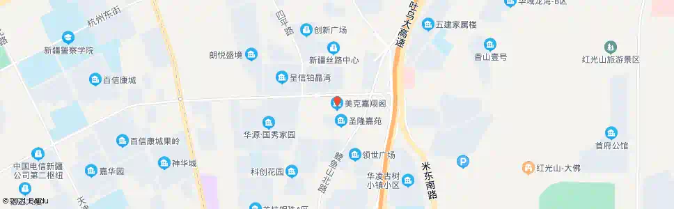 乌鲁木齐美克嘉翔阁小区_公交站地图_乌鲁木齐公交_妙搜公交查询2025