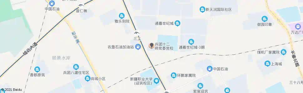 乌鲁木齐兵团党校_公交站地图_乌鲁木齐公交_妙搜公交查询2025
