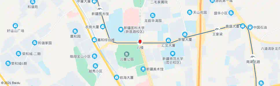 乌鲁木齐八楼_公交站地图_乌鲁木齐公交_妙搜公交查询2025