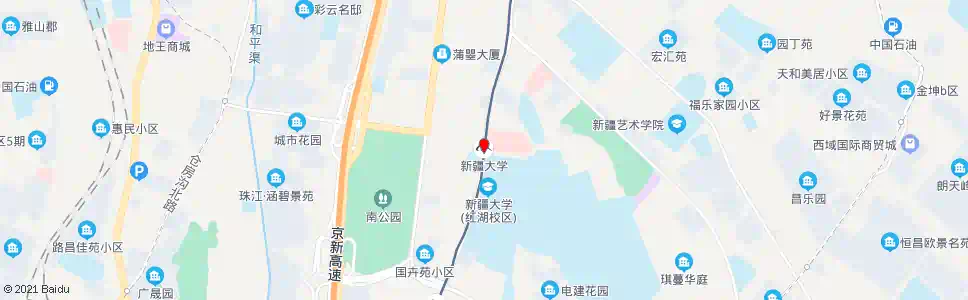 乌鲁木齐新疆大学_公交站地图_乌鲁木齐公交_妙搜公交查询2025