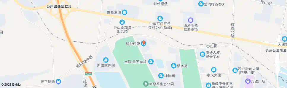 乌鲁木齐绿谷佳苑_公交站地图_乌鲁木齐公交_妙搜公交查询2025