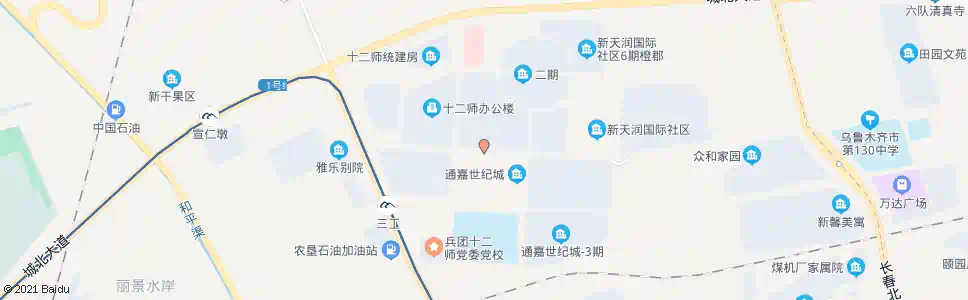 乌鲁木齐十二师师部_公交站地图_乌鲁木齐公交_妙搜公交查询2025