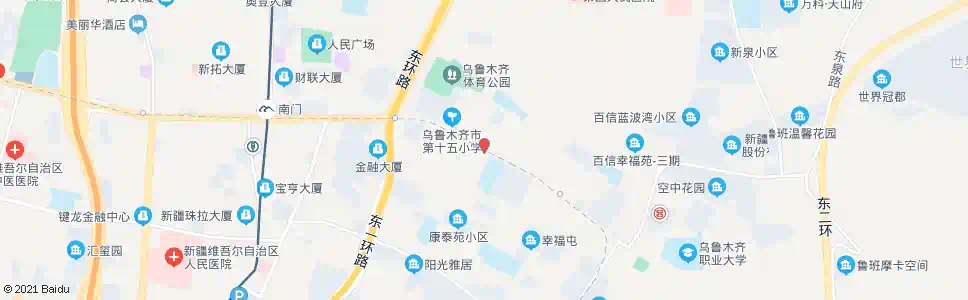 乌鲁木齐十五小学_公交站地图_乌鲁木齐公交_妙搜公交查询2025