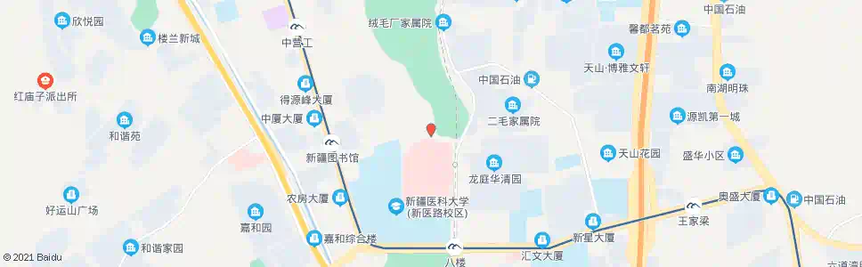 乌鲁木齐医学院后门_公交站地图_乌鲁木齐公交_妙搜公交查询2025