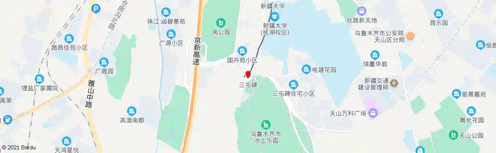 乌鲁木齐三屯碑_公交站地图_乌鲁木齐公交_妙搜公交查询2025