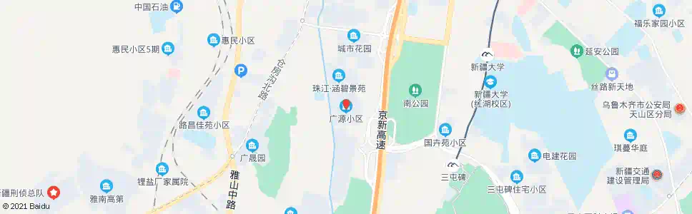 乌鲁木齐广源小区_公交站地图_乌鲁木齐公交_妙搜公交查询2025