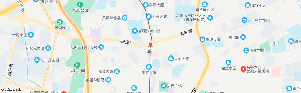 乌鲁木齐北门_公交站地图_乌鲁木齐公交_妙搜公交查询2025
