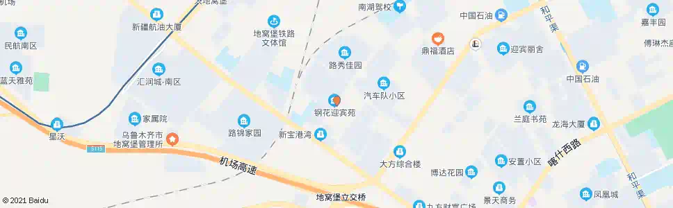 乌鲁木齐钢花小区_公交站地图_乌鲁木齐公交_妙搜公交查询2025