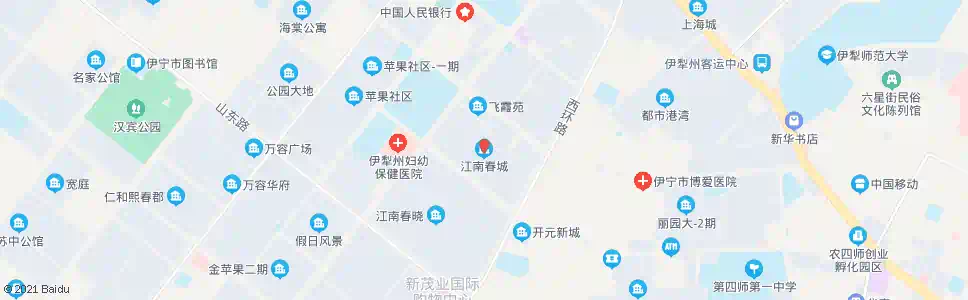伊犁江南春城_公交站地图_伊犁公交_妙搜公交查询2025