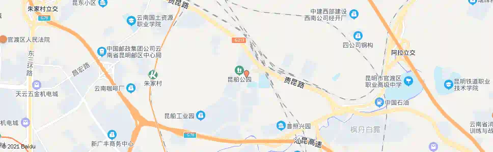 昆明昆船工业北区_公交站地图_昆明公交_妙搜公交查询2025