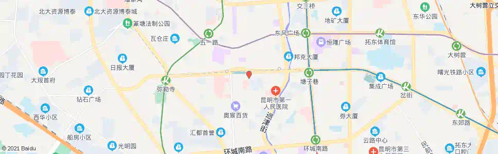 昆明书林街_公交站地图_昆明公交_妙搜公交查询2025