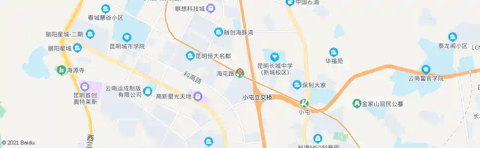 昆明金沙路口海屯路_公交站地图_昆明公交_妙搜公交查询2025