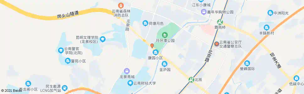 昆明月牙潭公园_公交站地图_昆明公交_妙搜公交查询2025