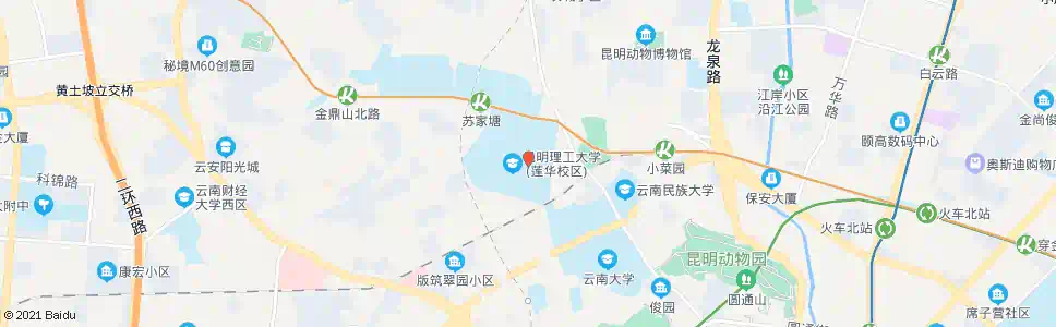 昆明昆明理工大学西北教学区_公交站地图_昆明公交_妙搜公交查询2025