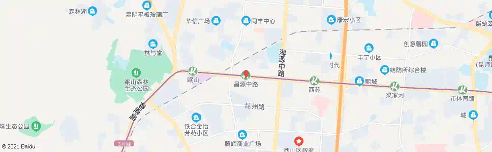 昆明昌源中路口_公交站地图_昆明公交_妙搜公交查询2025