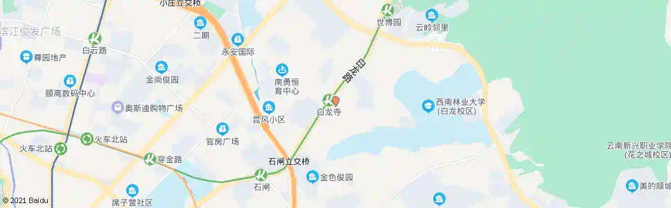 昆明白龙村_公交站地图_昆明公交_妙搜公交查询2025